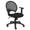 Black Mesh Back and Fabric Seat Adjustable Arms Pneumatic Lift Task Chair by BOSS Office Products -BOSS Offic Shop black boss office products task chairs b6216 64 1000