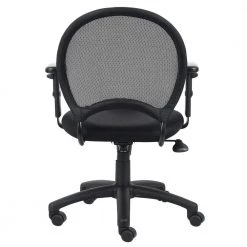 Black Mesh Back and Fabric Seat Adjustable Arms Pneumatic Lift Task Chair by BOSS Office Products -BOSS Offic Shop black boss office products task chairs b6216 66 1000