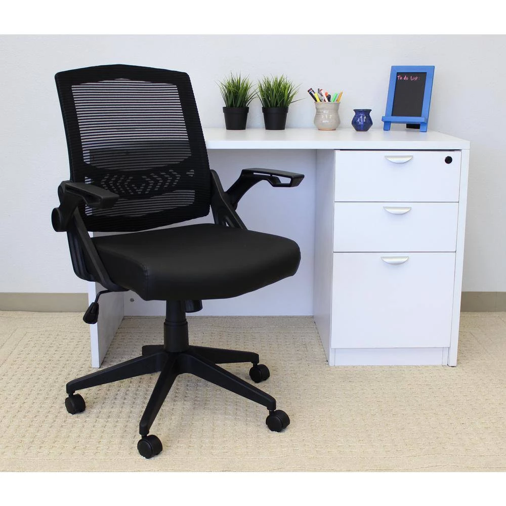 Black Mesh Flip Arm Task Chair by BOSS Office Products 8 Black Mesh Flip Arm Task Chair by BOSS Office Products - Image 6