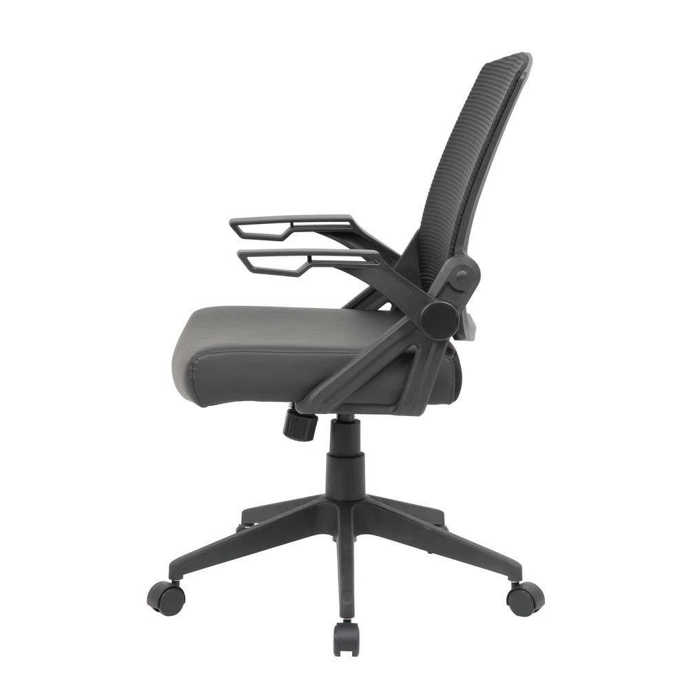 Black Mesh Flip Arm Task Chair by BOSS Office Products 4 Black Mesh Flip Arm Task Chair by BOSS Office Products - Image 2