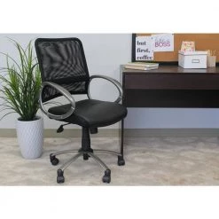 25 in. Width Big and Tall Black Vinyl Task Chair with Swivel Seat by BOSS Office Products -BOSS Offic Shop black boss office products task chairs b6406 31 1000
