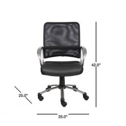 25 in. Width Big and Tall Black Vinyl Task Chair with Swivel Seat by BOSS Office Products -BOSS Offic Shop black boss office products task chairs b6406 40 1000