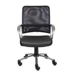 25 in. Width Big and Tall Black Vinyl Task Chair with Swivel Seat by BOSS Office Products -BOSS Offic Shop black boss office products task chairs b6406 4f 1000