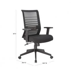 Black Executive Mesh Back Desk Chair Adj Arms by BOSS Office Products 10 Black Executive Mesh Back Desk Chair Adj Arms by BOSS Office Products -Default Template 6 black boss office products task chairs b6566 bk 40 1000