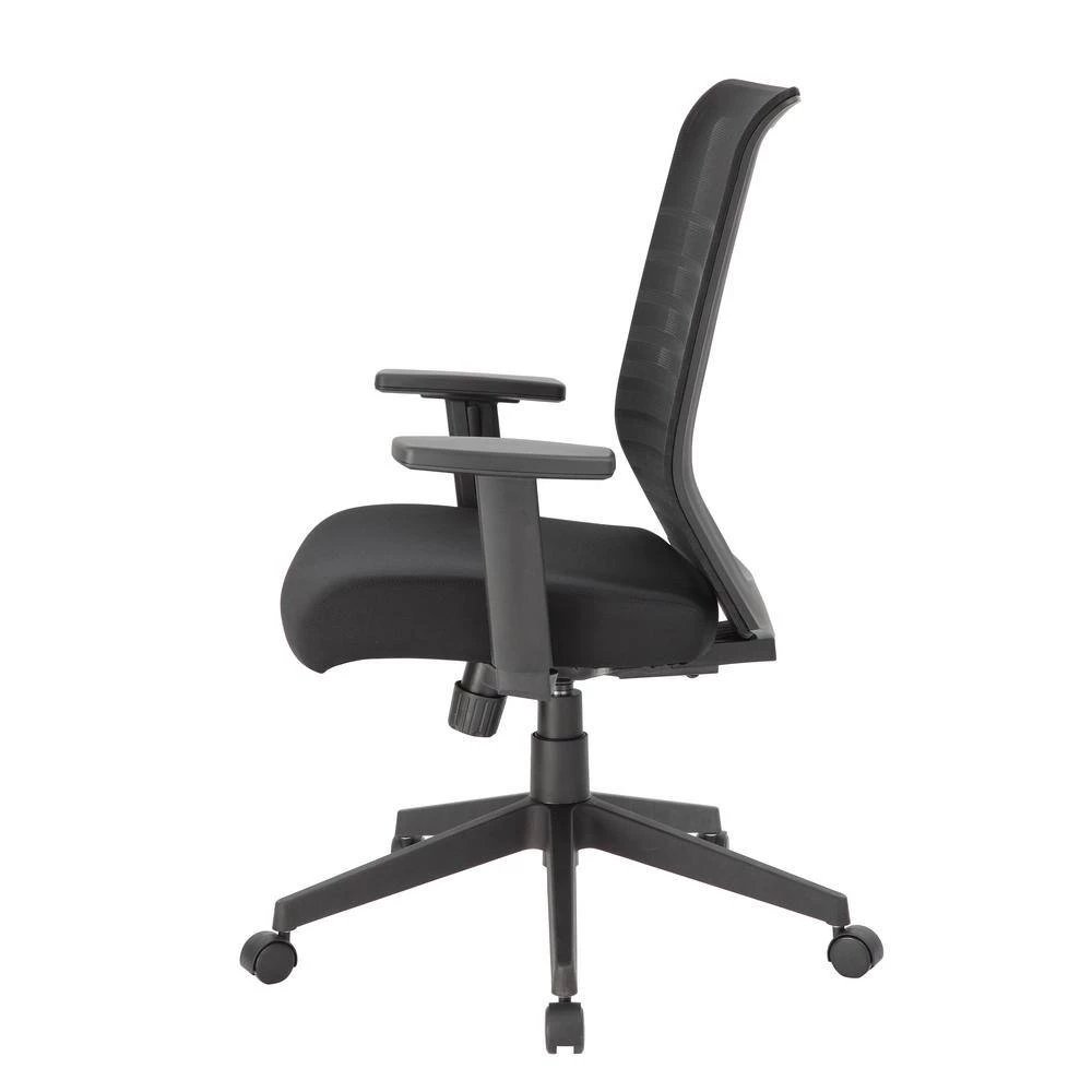 Black Executive Mesh Back Desk Chair Adj Arms by BOSS Office Products 4 Black Executive Mesh Back Desk Chair Adj Arms by BOSS Office Products - Image 2