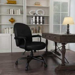 Manager Desk Chair Black Crepe Fabric Black Steel Frame and Base Padded Arms 300 lbs. Capacity Pneumatic Lift by BOSS Office Products 11 Manager Desk Chair Black Crepe Fabric Black Steel Frame and Base Padded Arms 300 lbs. Capacity Pneumatic Lift by BOSS Office Products -Default Template 6 black boss office products task chairs b670 bk c3 1000