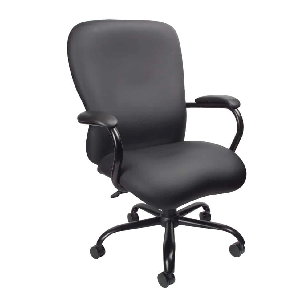 30.5 in. Width Big and Tall Black Vinyl Task Chair with Swivel Seat by BOSS Office Products 7 30.5 in. Width Big and Tall Black Vinyl Task Chair with Swivel Seat by BOSS Office Products - Image 5