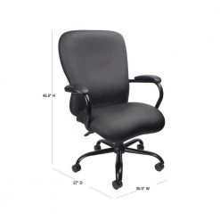30.5 in. Width Big and Tall Black Vinyl Task Chair with Swivel Seat by BOSS Office Products 9 30.5 in. Width Big and Tall Black Vinyl Task Chair with Swivel Seat by BOSS Office Products -Default Template 6 black boss office products task chairs b990 cp 40 1000