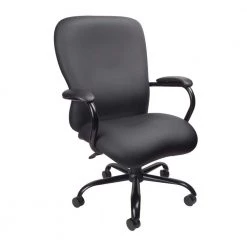 30.5 in. Width Big and Tall Black Vinyl Task Chair with Swivel Seat by BOSS Office Products