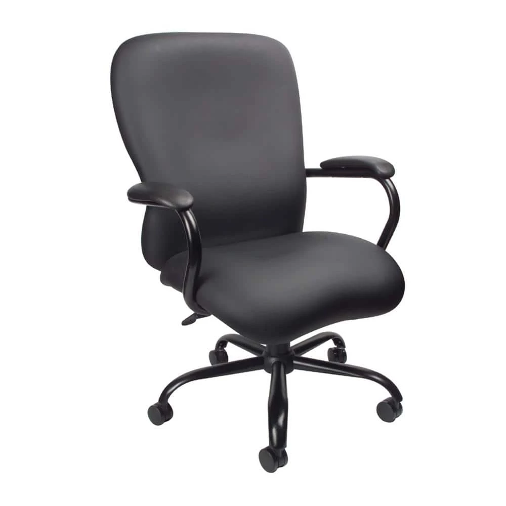 30.5 in. Width Big and Tall Black Vinyl Task Chair with Swivel Seat by BOSS Office Products 3 30.5 in. Width Big and Tall Black Vinyl Task Chair with Swivel Seat by BOSS Office Products