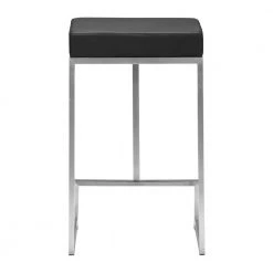 Darwen 26 in. Black Counter Stool by ZUO -BOSS Offic Shop black brushed stainless steel zuo bar stools 300048 1f 1000