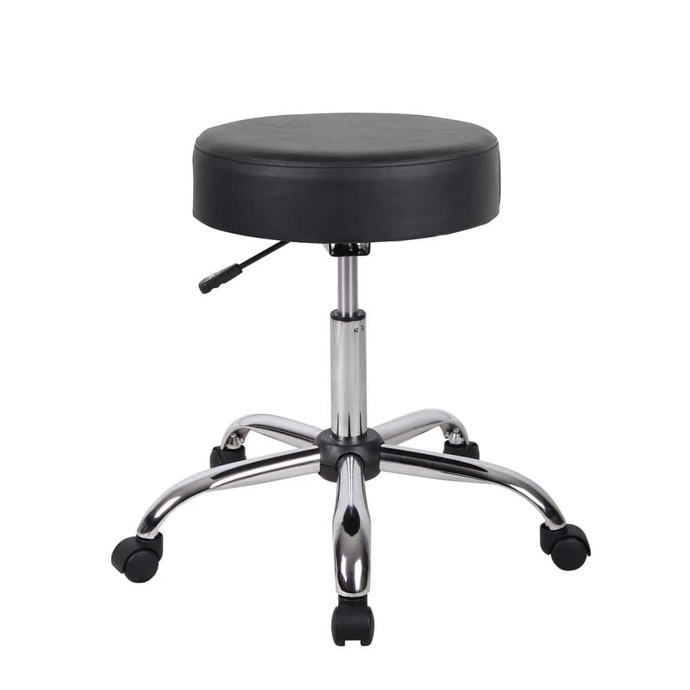 WorkPro Black/Chrome Antimicrobial Vinyl Medical Stool by BOSS Office Products 3 WorkPro Black/Chrome Antimicrobial Vinyl Medical Stool by BOSS Office Products