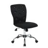 KidsPro Task Chair Black Microfiber fabricChrome Base Crystal Button Tufting Pneumatic Lift by BOSS Office Products -Default Template 6 black chrome boss office products task chairs b220 bk 64 1000