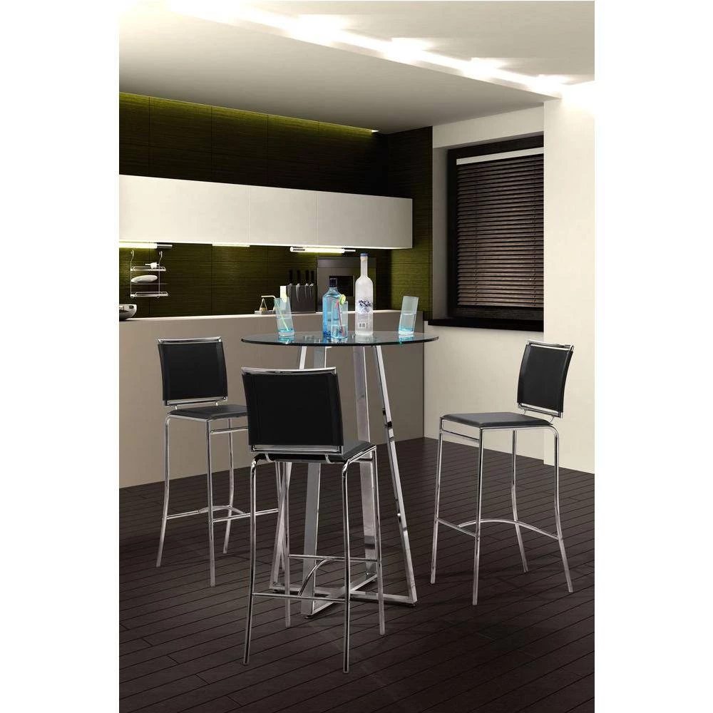 Soar 28.5 in. Black Cushioned Bar Stool (Set of 2) by ZUO 6 Soar 28.5 in. Black Cushioned Bar Stool (Set of 2) by ZUO - Image 4