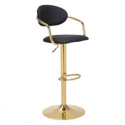 Gusto Black 100% Polyurethane Bar Chair by ZUO