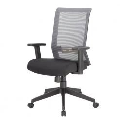 Grey Executive Mesh Back Desk Chair Adj Arms by BOSS Office Products 12 Grey Executive Mesh Back Desk Chair Adj Arms by BOSS Office Products -BOSS Offic Shop black gray boss office products ergonomic chairs b6566gy bk c3 1000