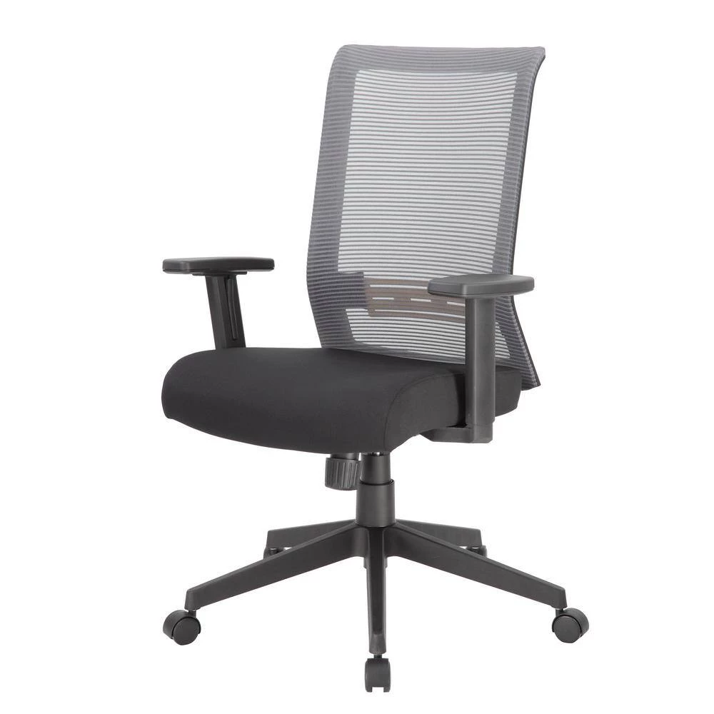 Grey Executive Mesh Back Desk Chair Adj Arms by BOSS Office Products 5 Grey Executive Mesh Back Desk Chair Adj Arms by BOSS Office Products - Image 3