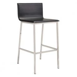Marina 39 in. Black Bar Stool by ZUO