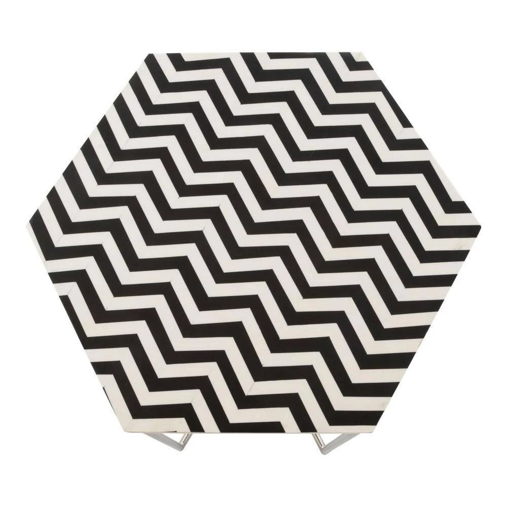 Forma Black and White Side Table by ZUO 6 Forma Black and White Side Table by ZUO - Image 4