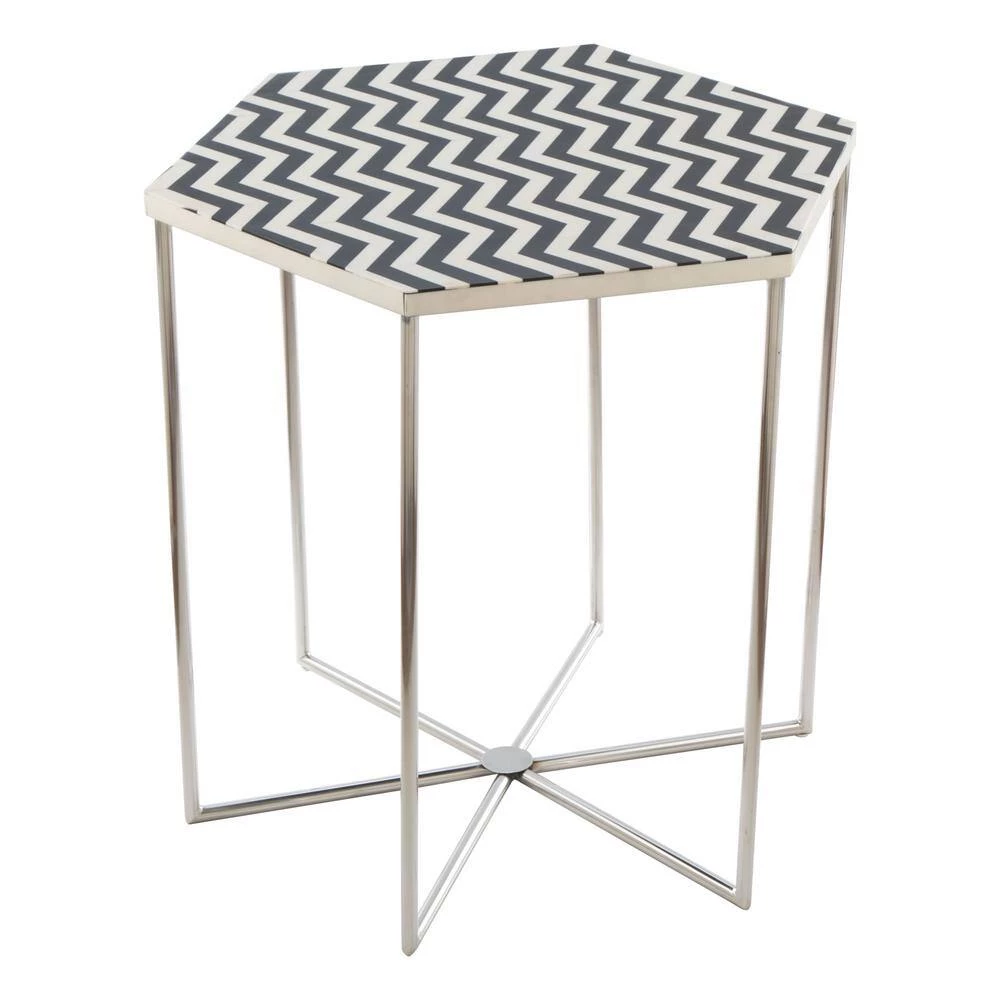 Forma Black and White Side Table by ZUO 5 Forma Black and White Side Table by ZUO - Image 3
