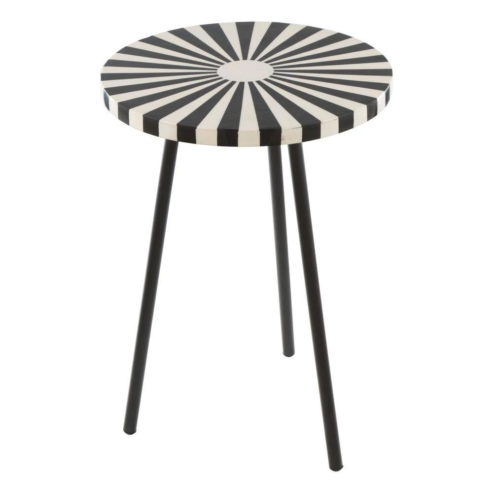 Flare Black and White Side Table by ZUO 7 Flare Black and White Side Table by ZUO - Image 5