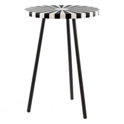 Flare Black and White Side Table by ZUO