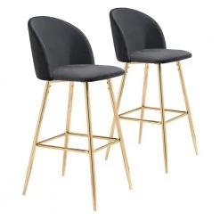 Cozy Bar Chair Black by ZUO