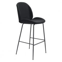 Miles Bar Chair Black by ZUO
