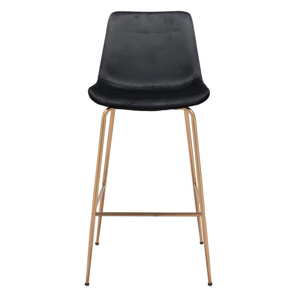 Tony Bar Chair Black & Gold by ZUO 4 Tony Bar Chair Black & Gold by ZUO - Image 2