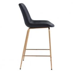Tony Counter Chair Black & Gold by ZUO -Default Template 6 black zuo bar stools 101765 4f 1000