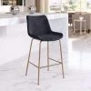 Tony Counter Chair Black & Gold by ZUO 2 Tony Counter Chair Black & Gold by ZUO -BOSS Offic Shop black zuo bar stools 101765 64 1000