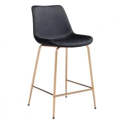 Tony Counter Chair Black & Gold by ZUO -Default Template 6 black zuo bar stools 101765 77 1000