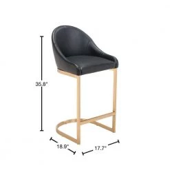 Scott Black Backless Metal Counter Height (24-27 in.) Bar Stool by ZUO -Default Template 6 black zuo bar stools 101972 40 1000