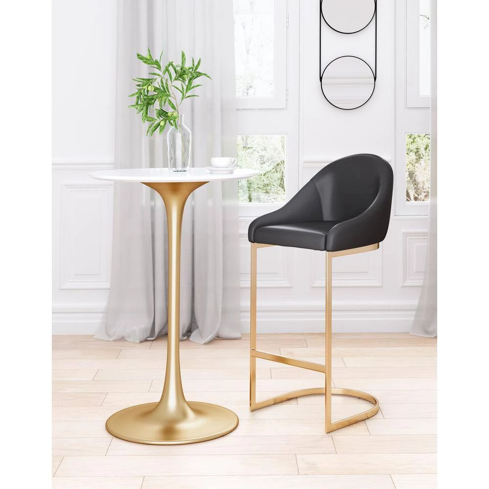 Scott Black Backless Metal Bar Height (28-33 in.) Bar Stool by ZUO 12 Scott Black Backless Metal Bar Height (28-33 in.) Bar Stool by ZUO - Image 10