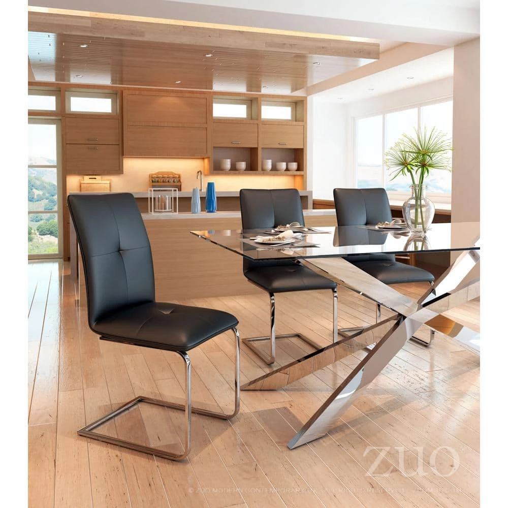 Anjou Black Dining Chair (Set of 2) by ZUO 7 Anjou Black Dining Chair (Set of 2) by ZUO - Image 5