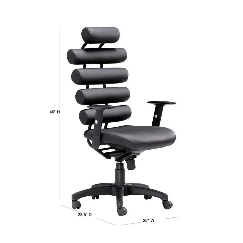 Unico Black Office Chair by ZUO 4 Unico Black Office Chair by ZUO - Image 3
