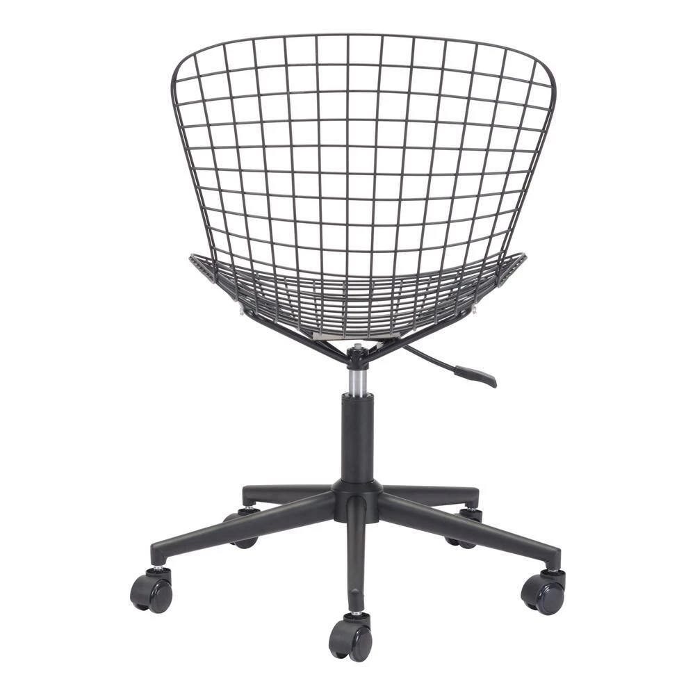 Wire Black Office Chair by ZUO 5 Wire Black Office Chair by ZUO - Image 3