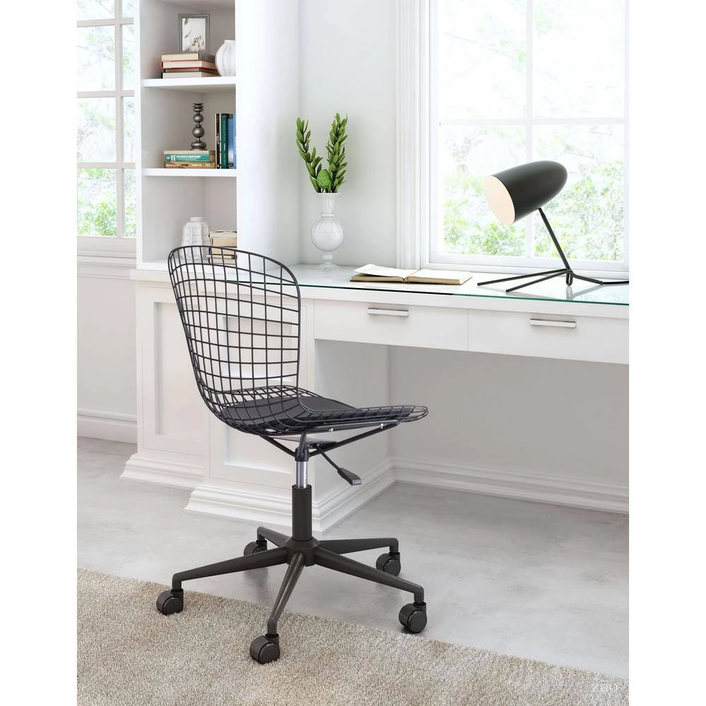 Wire Black Office Chair by ZUO 11 Wire Black Office Chair by ZUO - Image 9