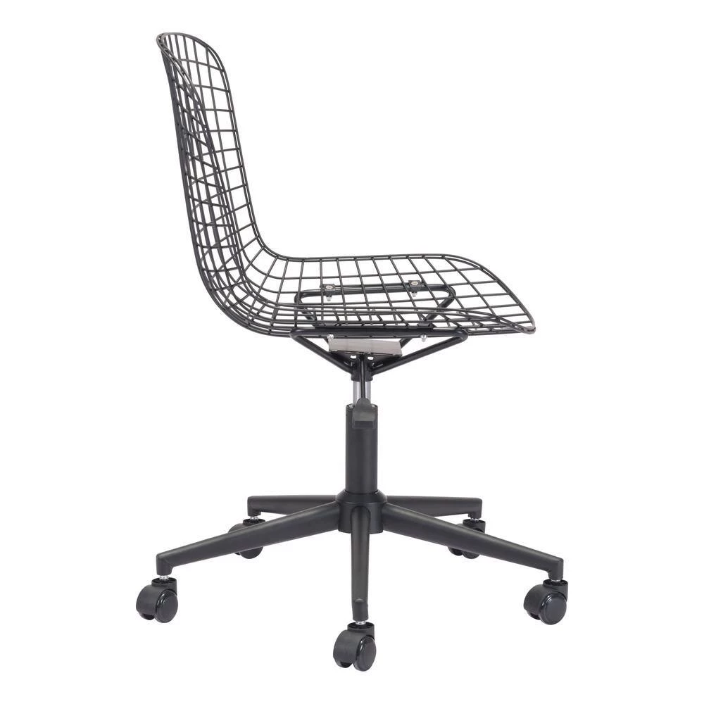 Wire Black Office Chair by ZUO 10 Wire Black Office Chair by ZUO - Image 8