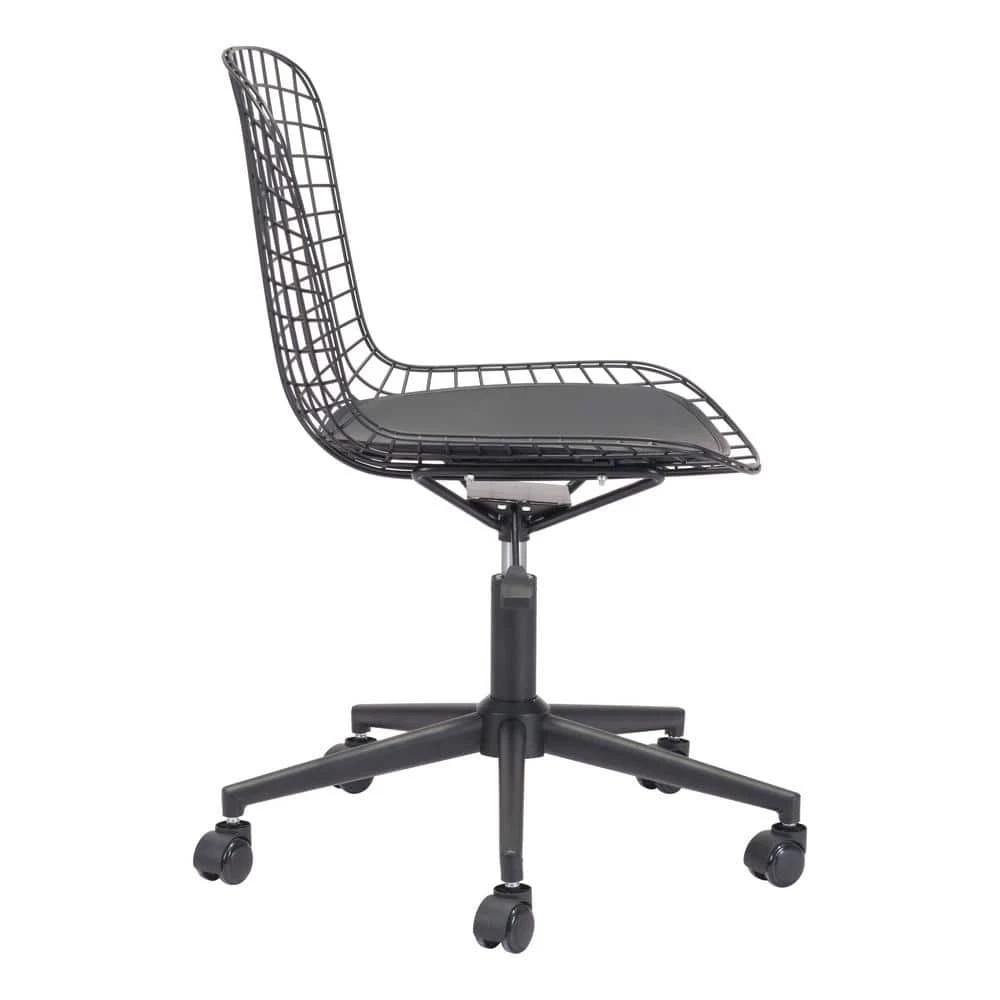 Wire Black Office Chair by ZUO 4 Wire Black Office Chair by ZUO - Image 2