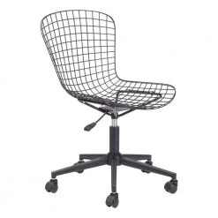 Wire Black Office Chair by ZUO 17 Wire Black Office Chair by ZUO -Default Template 6 black zuo task chairs 100949 fa 1000