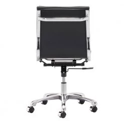 Lider Plus Faux Leather Armless Office Chair Black by ZUO 11 Lider Plus Faux Leather Armless Office Chair Black by ZUO -Default Template 6 black zuo task chairs 215218 1f 1000