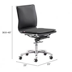 Lider Plus Faux Leather Armless Office Chair Black by ZUO 12 Lider Plus Faux Leather Armless Office Chair Black by ZUO -Default Template 6 black zuo task chairs 215218 44 1000