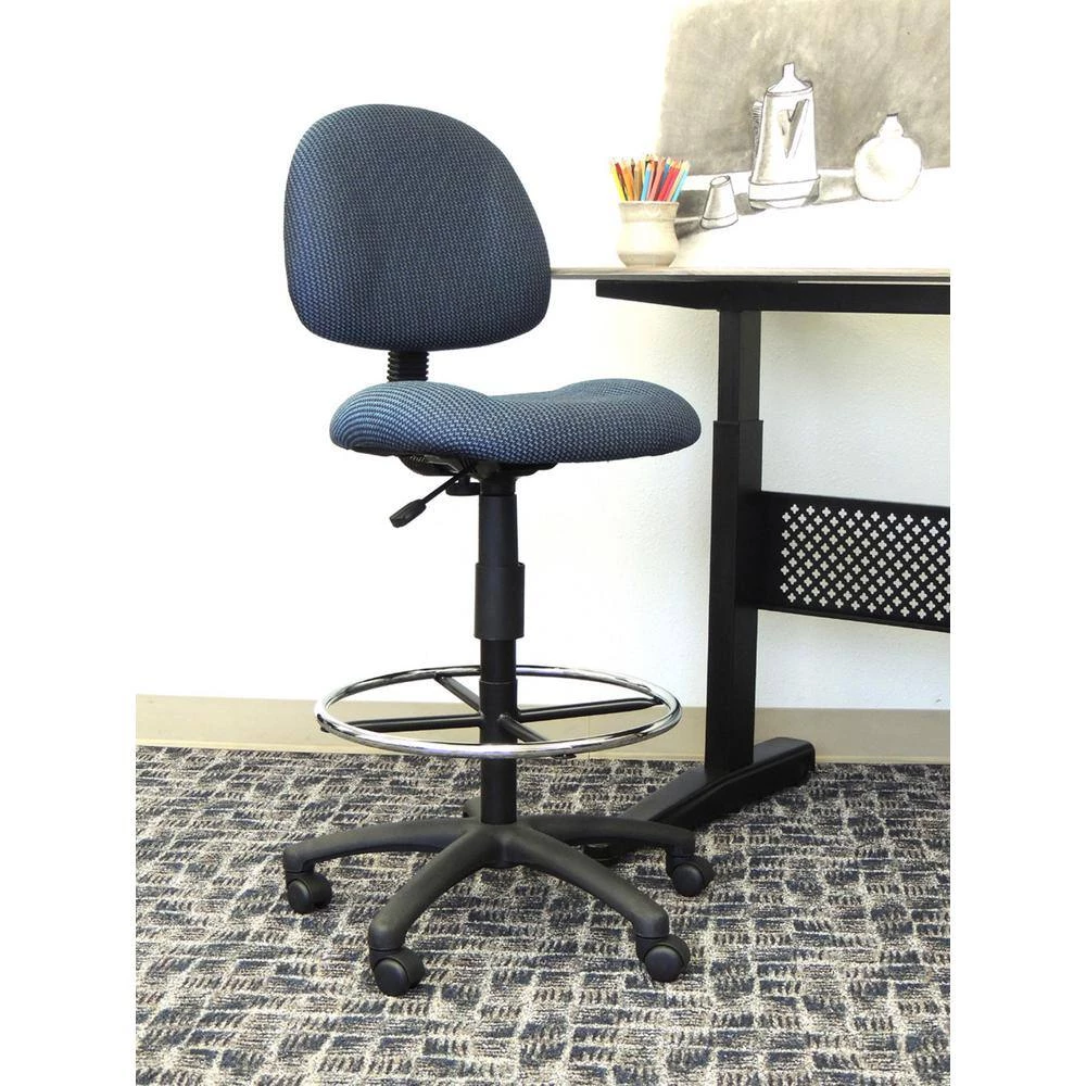 Blue Armless Drafting Stool by BOSS Office Products 11 Blue Armless Drafting Stool by BOSS Office Products - Image 9
