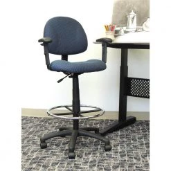 Blue Adjustable Arm Drafting Stool by BOSS Office Products 11 Blue Adjustable Arm Drafting Stool by BOSS Office Products -Default Template 6 blue boss office products drafting chairs b1616 be 31 1000