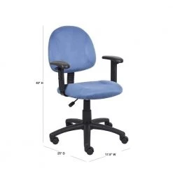 HomePro Task Chair Blue Microfiber Fabric Ajustable Arms Pnuematic Lift by BOSS Office Products 9 HomePro Task Chair Blue Microfiber Fabric Ajustable Arms Pnuematic Lift by BOSS Office Products -Default Template 6 blue boss office products task chairs b326 be 40 1000