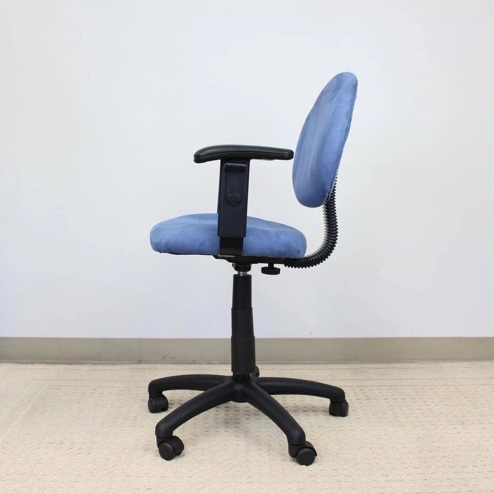 HomePro Task Chair Blue Microfiber Fabric Ajustable Arms Pnuematic Lift by BOSS Office Products 4 HomePro Task Chair Blue Microfiber Fabric Ajustable Arms Pnuematic Lift by BOSS Office Products - Image 2