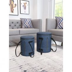 Candice Blue Storage Set Ottoman by ZUO -Default Template 6 blue zuo ottomans 101804 31 1000