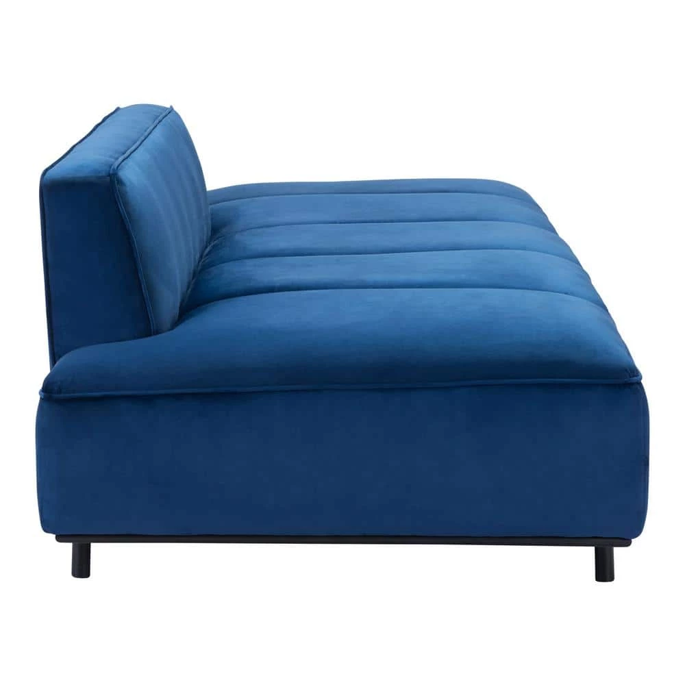 Confection 79.1 in. Blue Microfiber 4-Seat Sofa by ZUO 5 Confection 79.1 in. Blue Microfiber 4-Seat Sofa by ZUO - Image 3