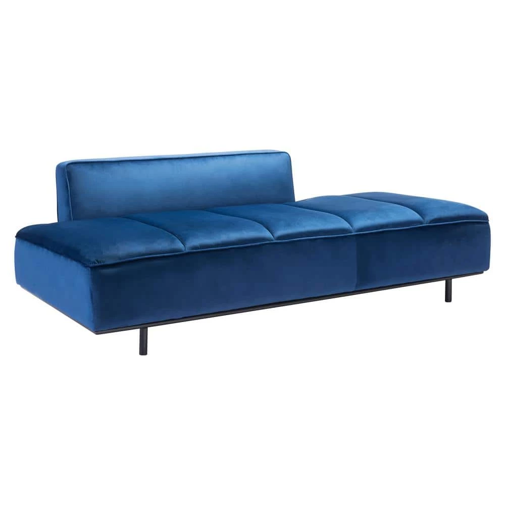 Confection 79.1 in. Blue Microfiber 4-Seat Sofa by ZUO 3 Confection 79.1 in. Blue Microfiber 4-Seat Sofa by ZUO